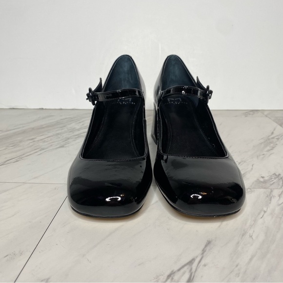 New! Marc Fisher Nessily Black Patent Block Heel Mary Jane Pump 9 1/2 M - Picture 2 of 15